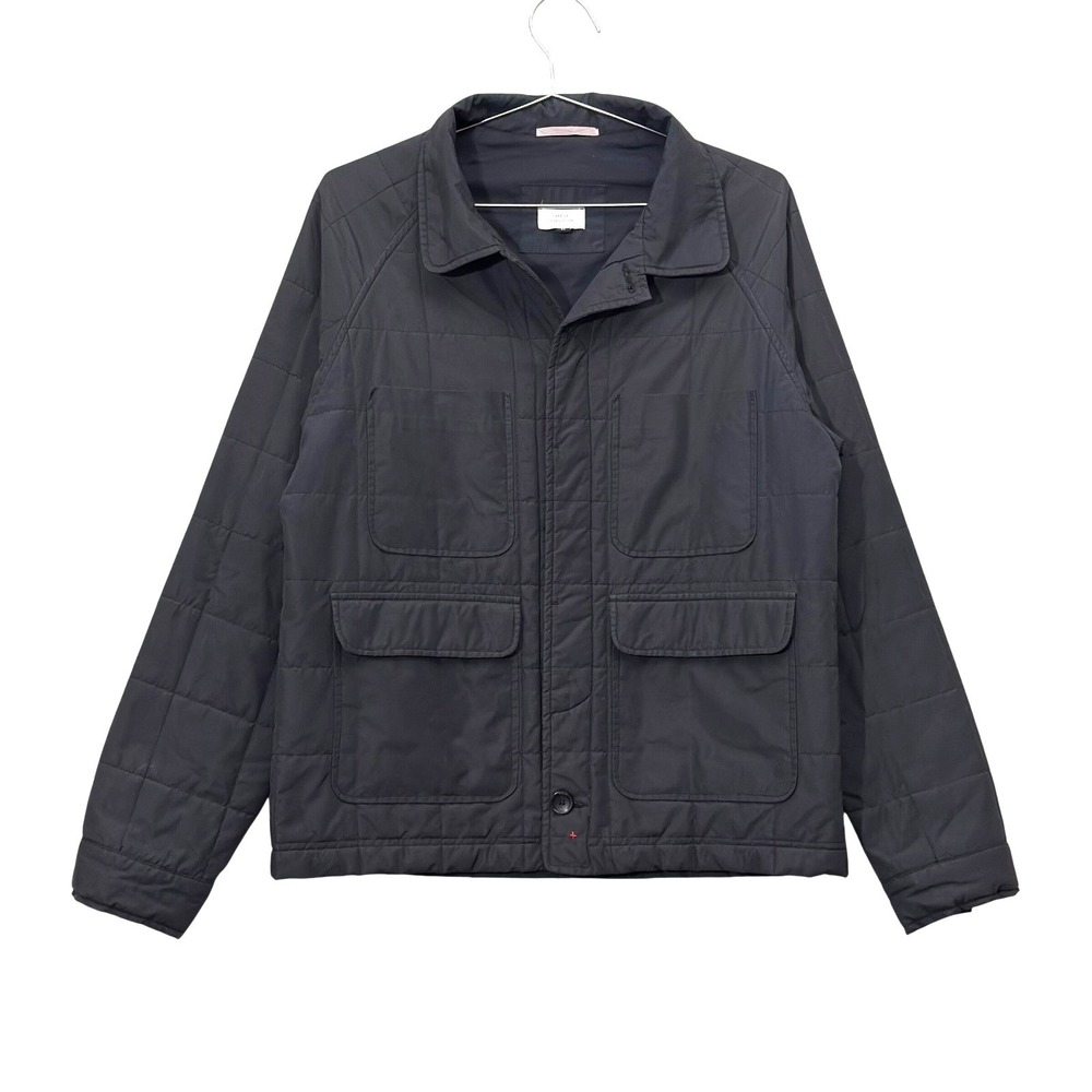 Apolis Global Citizen Quilted Chore Jacket Mens M Black Nylon Portugal Utility